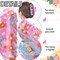 Flower Hair Clips for Women Girls Floral Pattern Print Hair Claw Clips Cute Acrylic Hair Jaw Clips Strong Hold Non-Slip Hair Clamps for Thin Thick Hair Spring Summer Hair Accessories